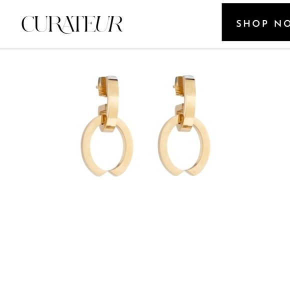 Rachel Zoe by Curateur triple hoop earrings 4 in 1 - Picture 6 of 8